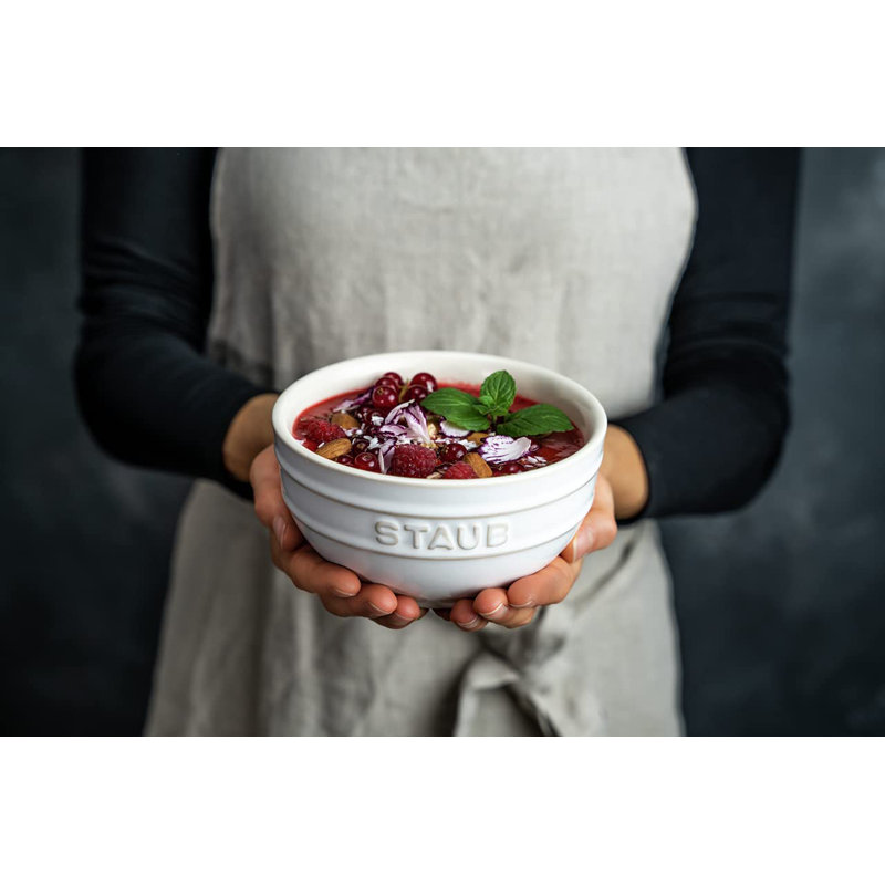 Staub Ceramic 6.73-inch Large Mixing Bowl, 4.5-inch, White