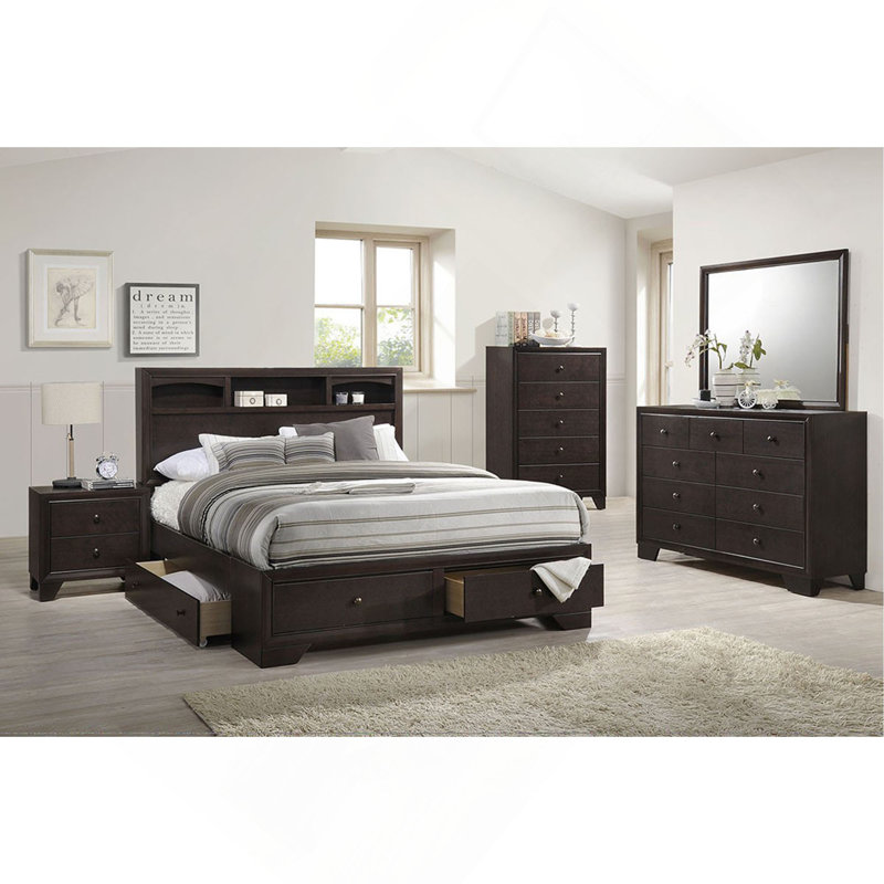 Mobilier de chambre à coucher à 9 tiroirs de style moderne avec commode 1 pièce
