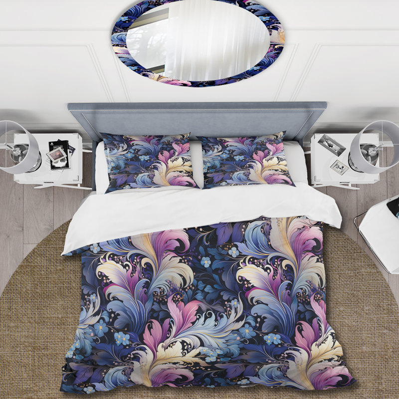 Ensemble de housse de couette Ethereal Whispers, Housse de couette simple + 1 taie décorative stan