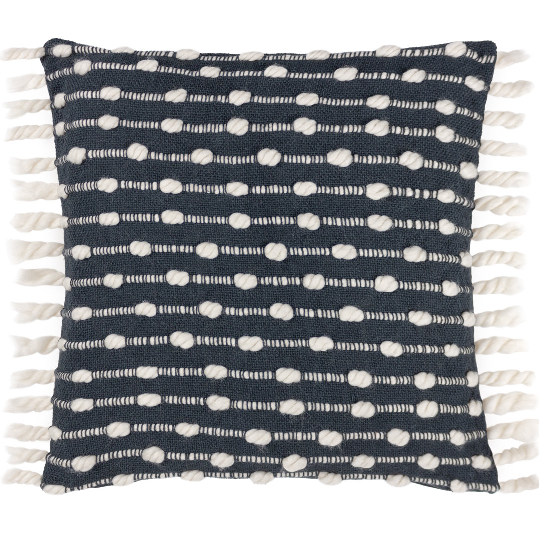 Dhadit Striped/Dots Square Scatter Cushion Cover