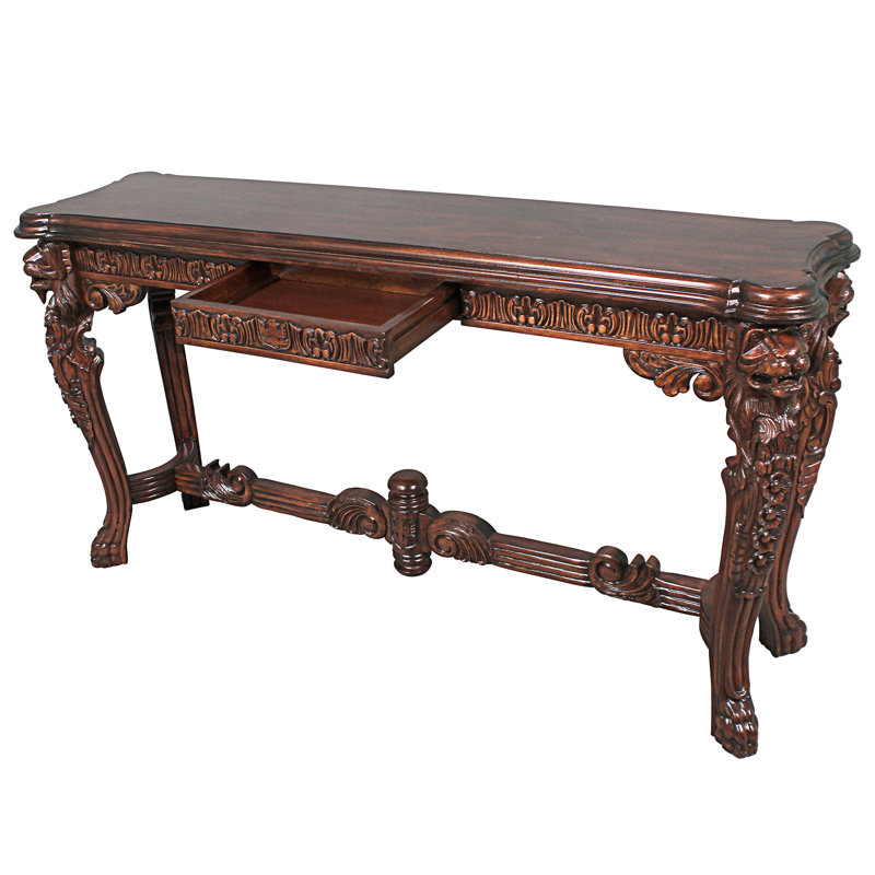 Console en bois massif de 57,5 po Lord Raffles