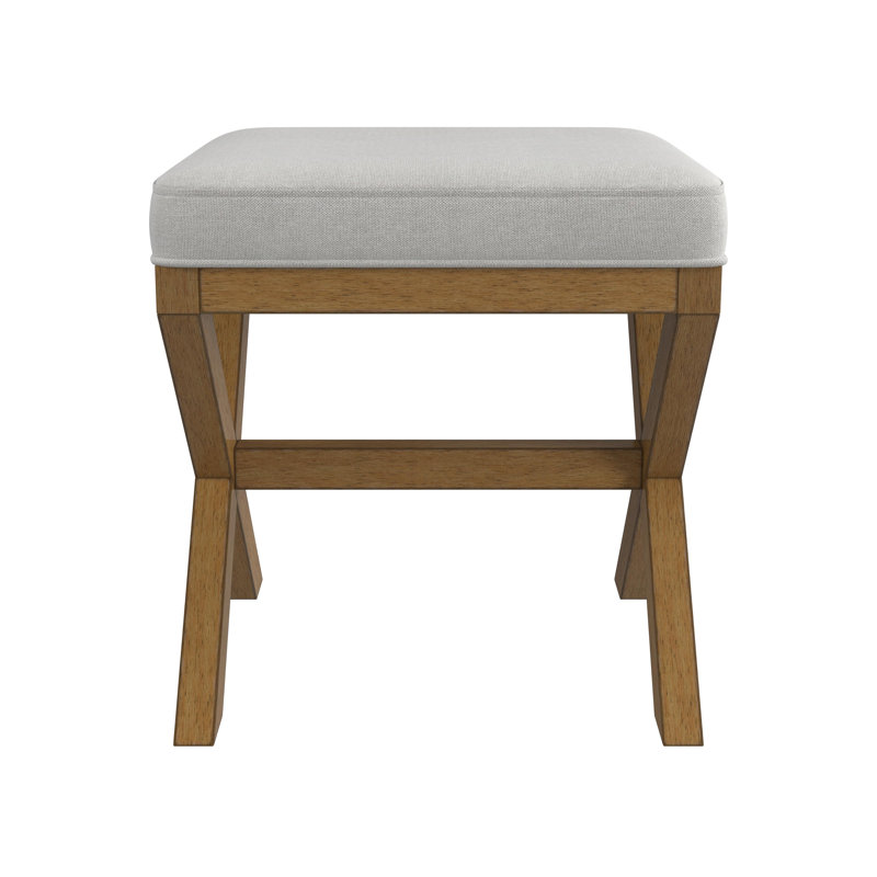 Keane  Backless Wood Vanity Stool