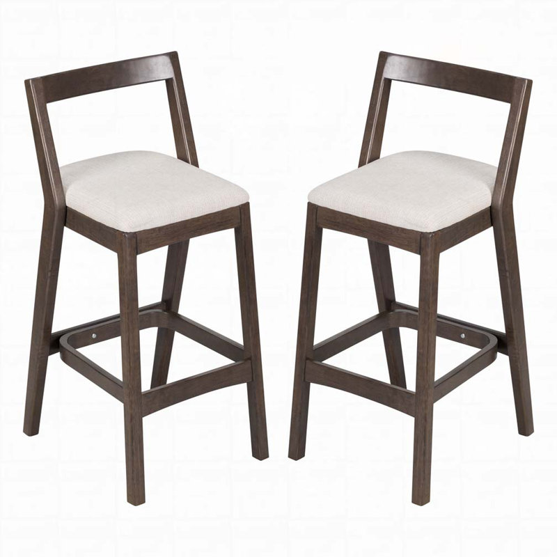Rubberwood Barstool, Dark Brown