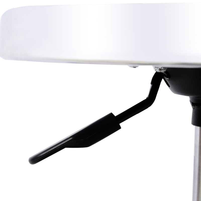 Tabouret de travail robuste pivotant à 360 °, siège de 13,7 pouces, hauteur réglable de 29 33,6 po, capacité de 330 livres, repose-pieds, rotation hydraulique noire, toucher doux