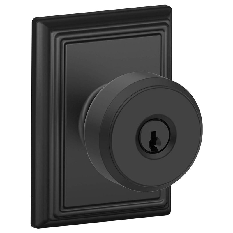 Bowery Keyed (Entry) Door Knob with Rectangle Rosette