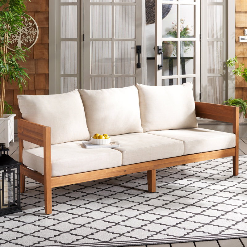 Kaiiden 3 Seater Patio Sofa, Natural, Beige