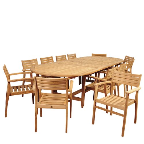 Anautica 13 Piece Teak Dining Set & Reviews | Birch Lane