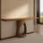 Retro Nut-Brown Solid Wood Console Table-1960302813