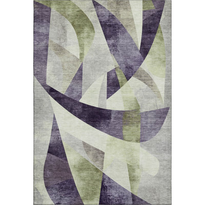Premium Machine Washable Bitteridge AMF1836 Swirls Rug
