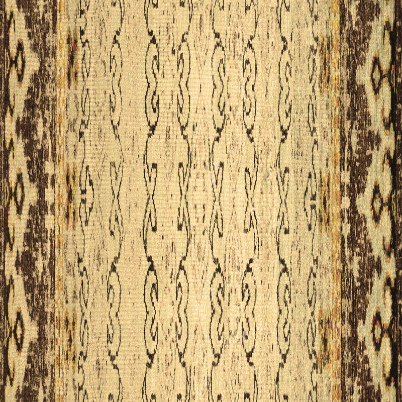Washable Striped Indoor Rug, Square 3'
