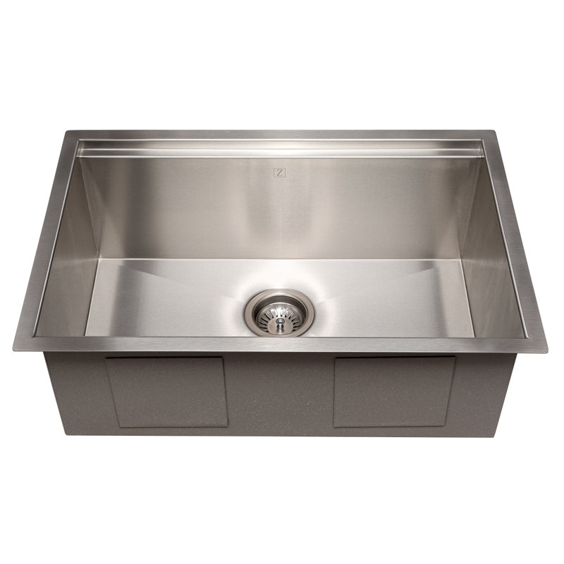 Garmisch Stainless Steel 27" L x 18" W Undermount Kitchen Sink with Basket Strainer