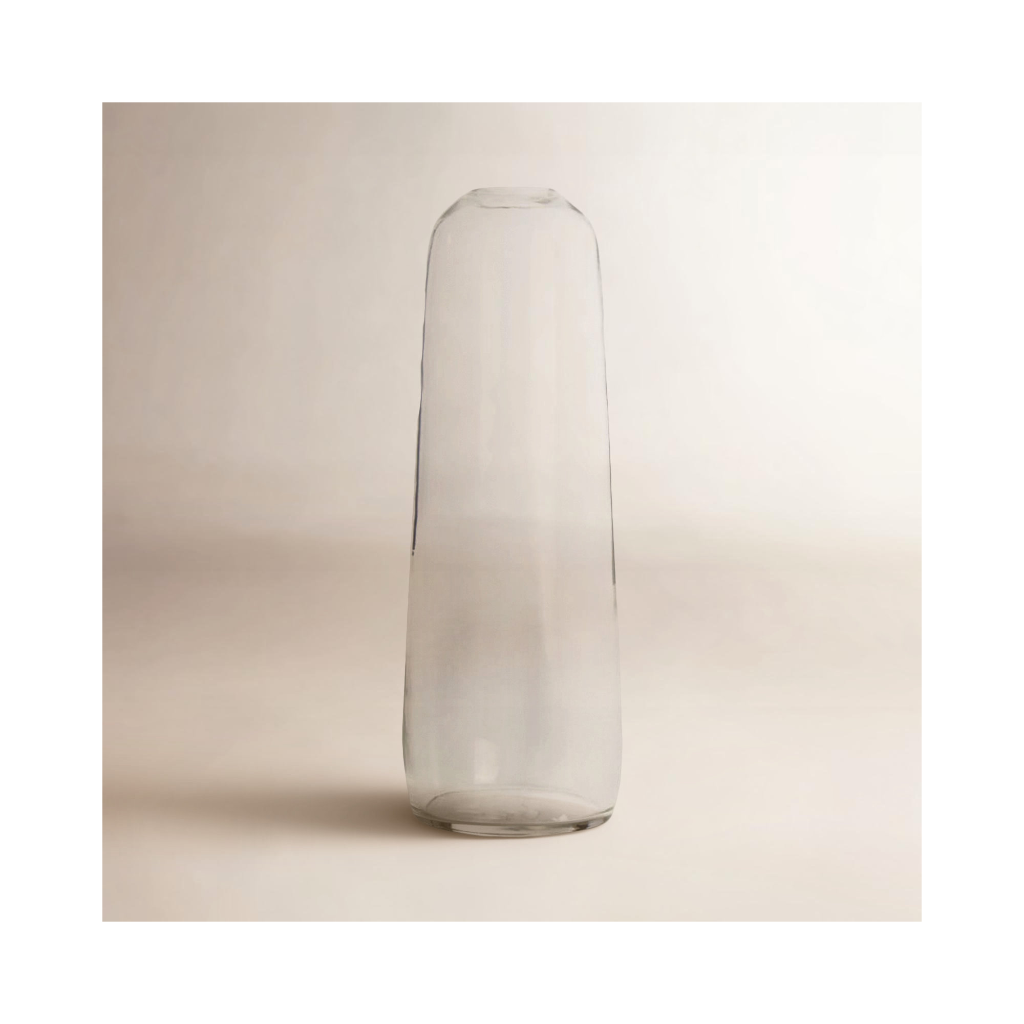 Aurora Handmade Glass Table Vase, 11.5" H x 4" W x 4" D, Clear