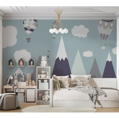 Peel & Stick Kids Wall Mural - Balloon Land