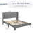 Platform Bed Frame With Upholstered Wingback Headboard, No Box Spring Needed-1598299911-1598299897