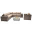Ensemble de conversation pour 5 personnes avec foyer et coussins Sunbrella LSI-406152013