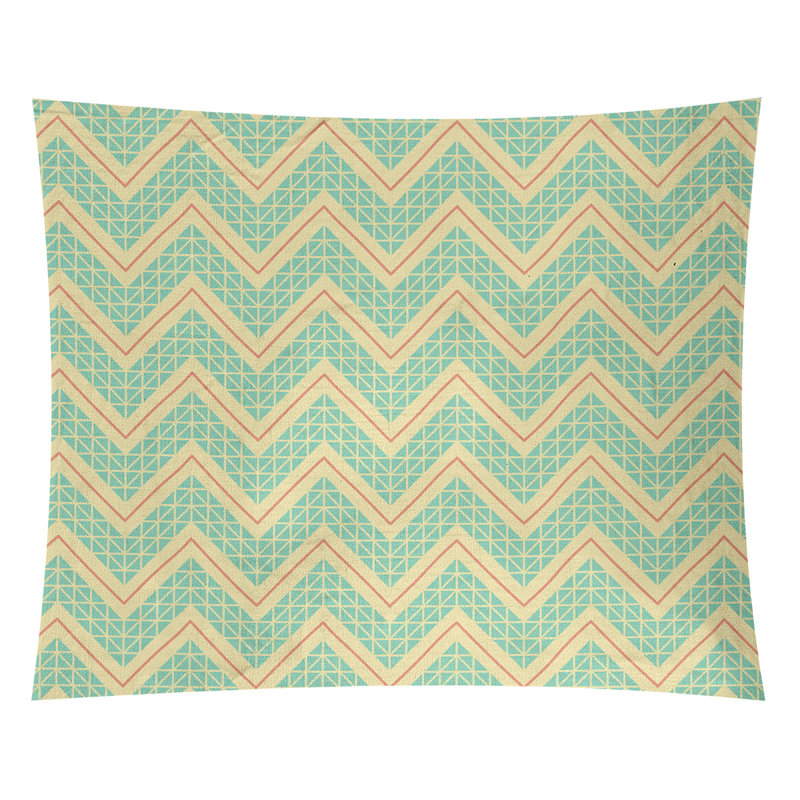 Tapisserie Stephenie, H 68 po x l 80 po, Vert / orange / jaune