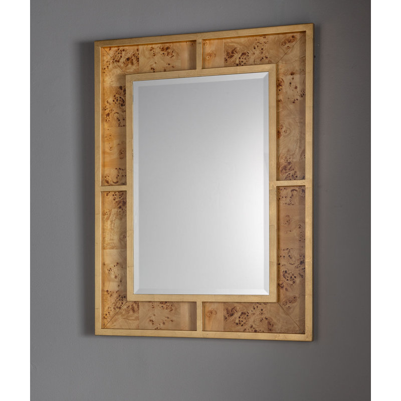 Bedford Mirror, Gold, Monarch Burl