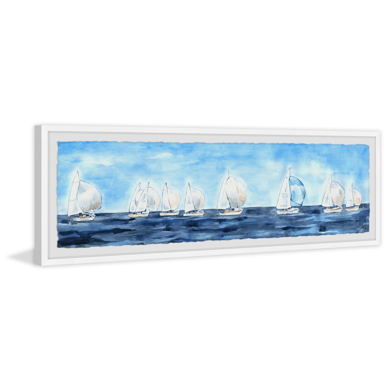 «Gone Sailing», reproduction encadrée, H 10 po x l 30 po x P 1,5 po