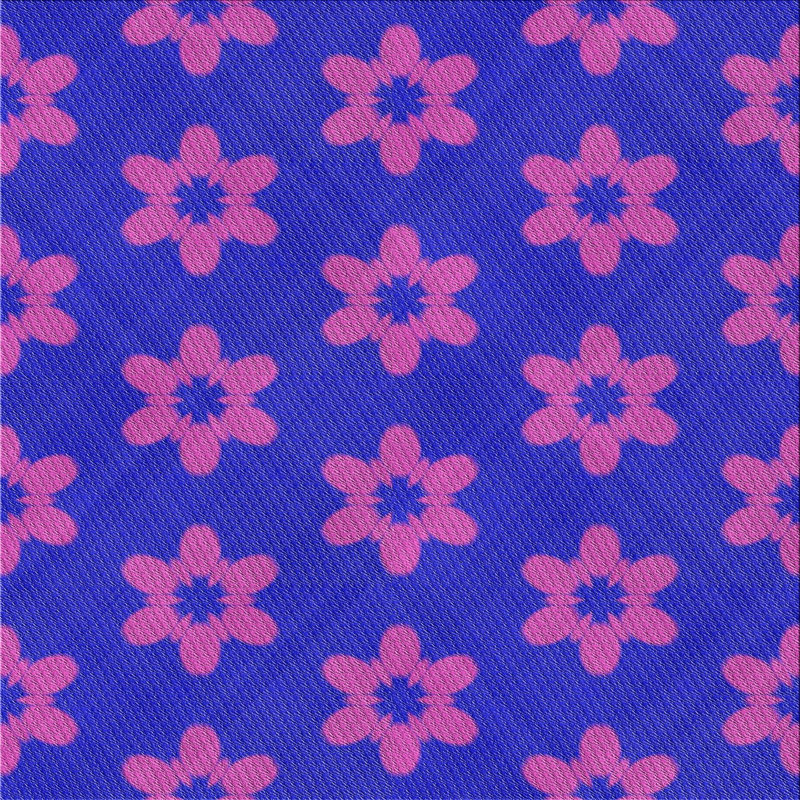 Tapis rose à motif floral Yanis, Carré 8 pi