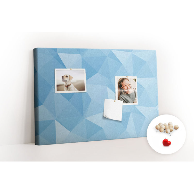 Wall Mounted cork board with print home decor message pin boards home office bulletin board ideas Triangle abstraction