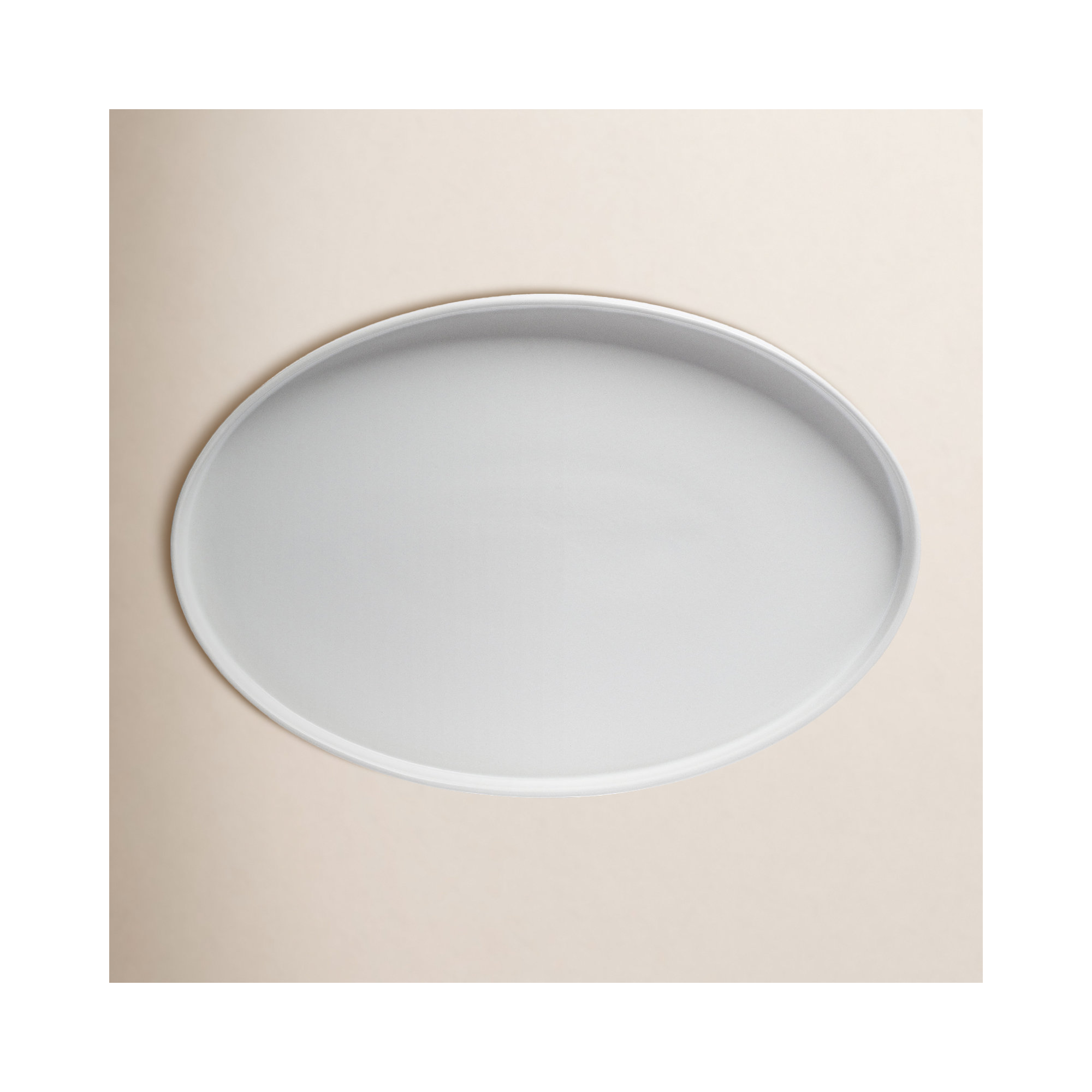 Over&Back Stackable Oval Serving Platter, White