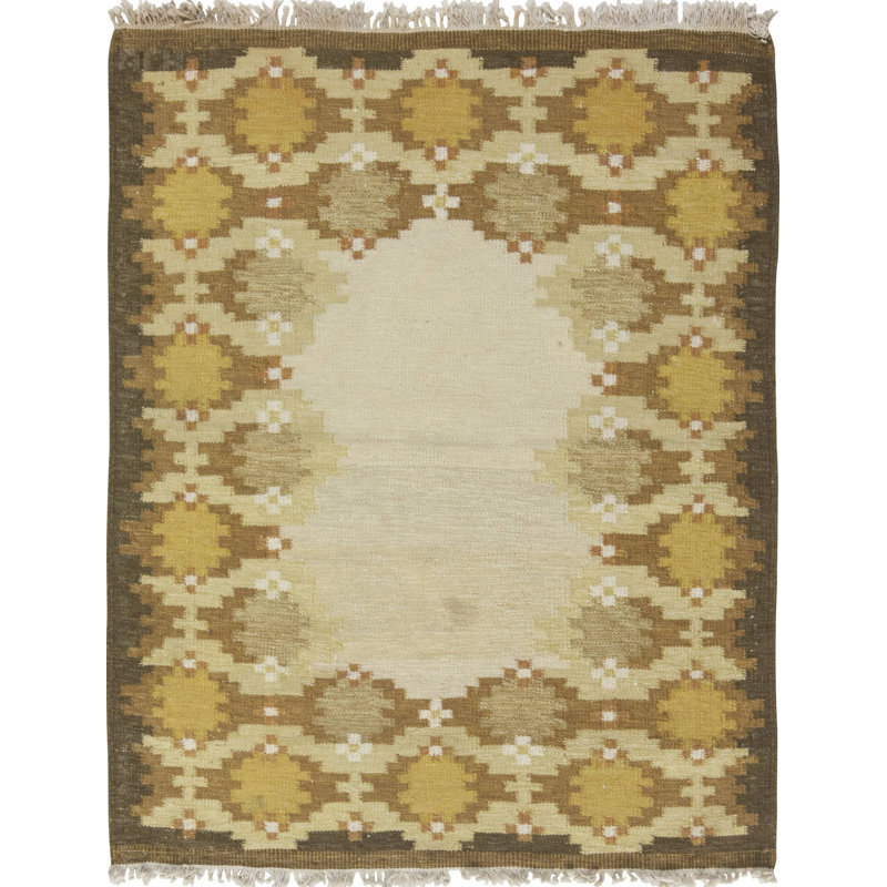 Vintage One-of-a-Kind Rectangle 4'10" X 6'7" Area Rug