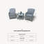 Paris 2 Seater Imperial Companion Set - 60x60x45cm Table Incl. Weather Shield Cushions