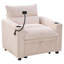 36.14'' Wide Modern Convertible Sleeper Chair Bed With Phone Holder And Cup Holders-1763723683