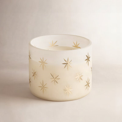 Winter Frosted Glass Candle