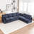 Miller 6 - Piece Upholstered L-shaped Modular Sectional Sofa-403788158