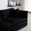Canapé modulaire en chenille noir avec rembourrage en éponge pour douceur - housse réversible et respirante-160757995-160757993