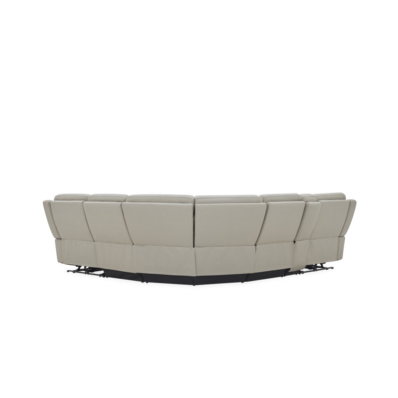 Canapé modulaire Charles en cuir fumé