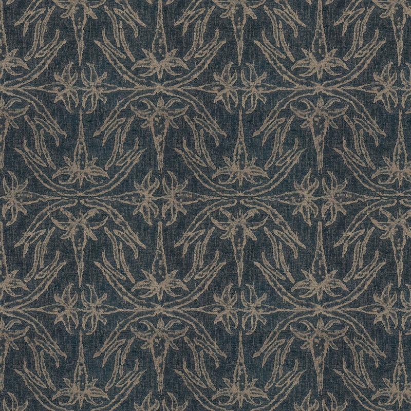 Lily Branch Fabric, Midnight