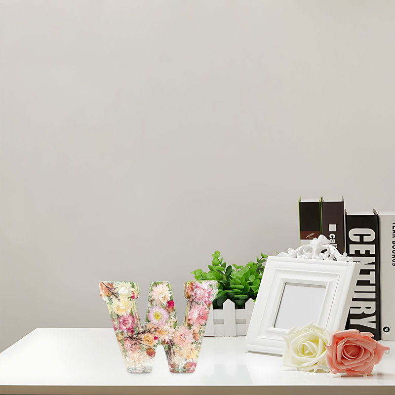 Fleur, veilleuse, fleur, lettre, cadeau de décoration en résine