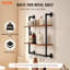 Industrial Pipe Shelf 2-Tier Wall-Mounted Unit (61 x 20 cm) for Kitchen and Bedroom