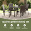 Garden Dining Set 5 Pcs PE Rattan-2068868228