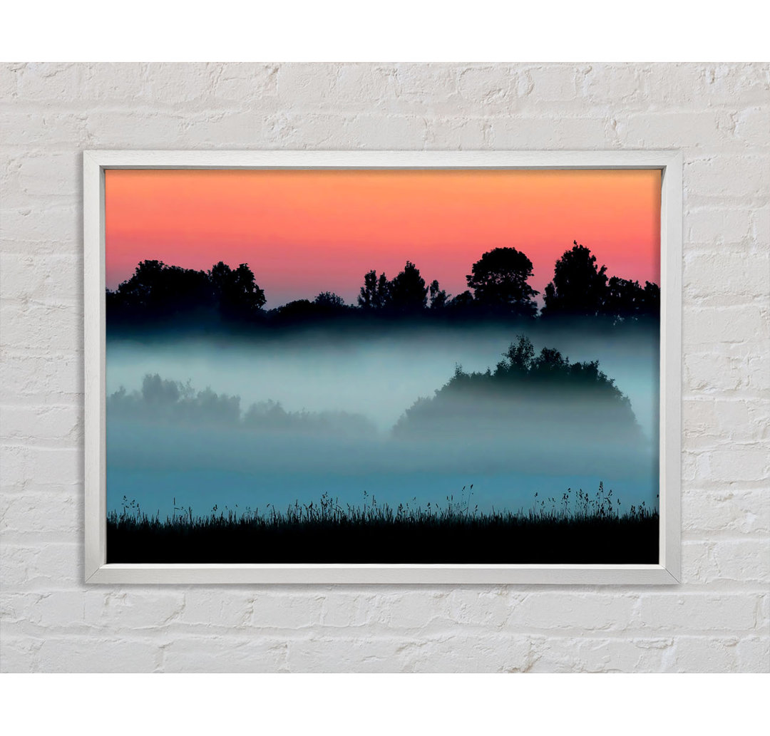 English Countryside Mist - Einzelner Bilderrahmen Kunstdrucke auf Leinwand