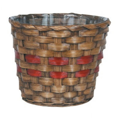 Brown With Red Accents Planter