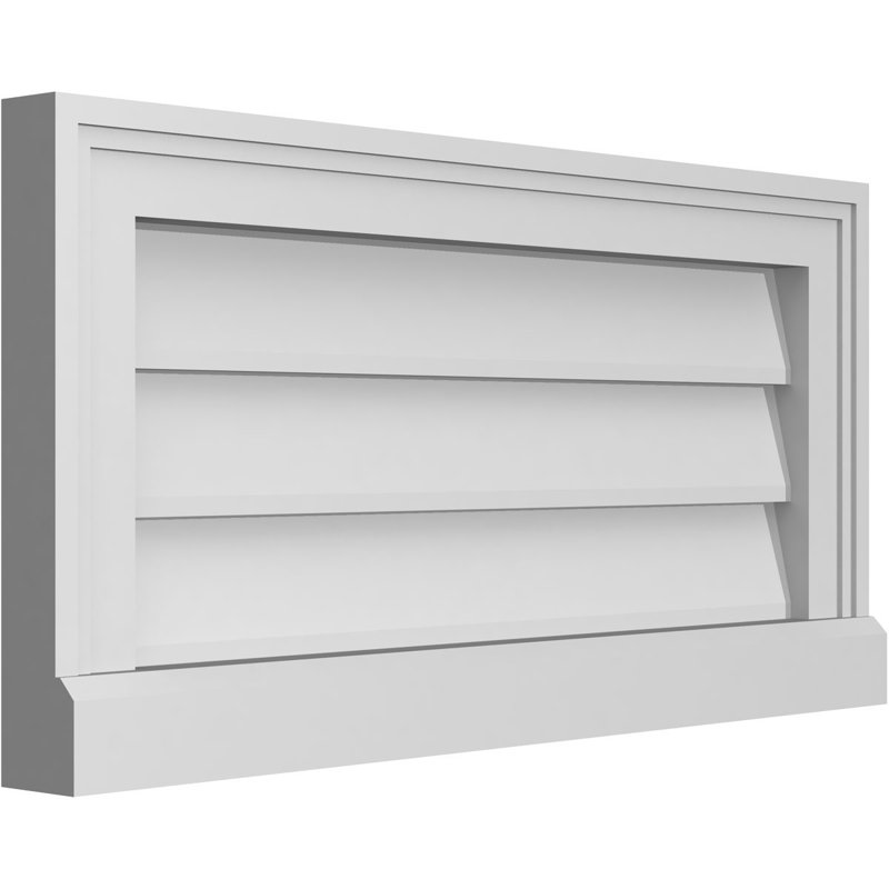 Cadre de seuil Brickmould, brun clair apprêté, H 12 po x l 24 po x P 2 po
