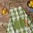 Checkered Linen Bib Apron-459137207
