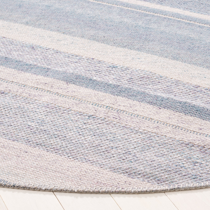 Keyania Performance Striped Rug, Round 7'