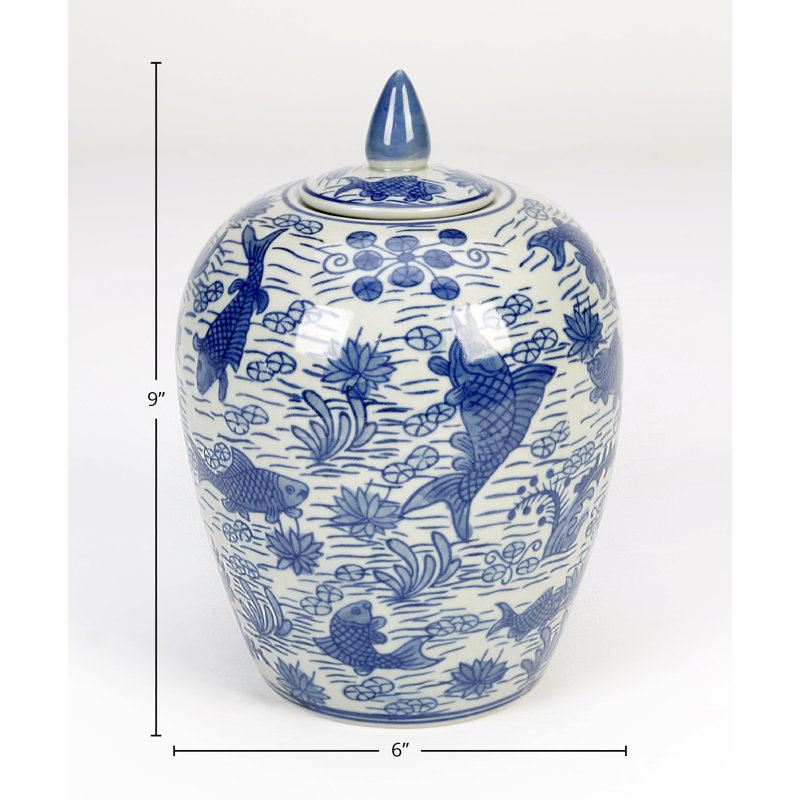 Bliss 9'' Porcelain Ginger Jar