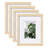 8X10 Picture Frames Made Of Solid Wood With Plexiglass, Display Pictures 4X6/5X7 With Mat Or 8X10 Without Mat Set Of 4 For Tabletop And Wall Mounting, Oak Wood