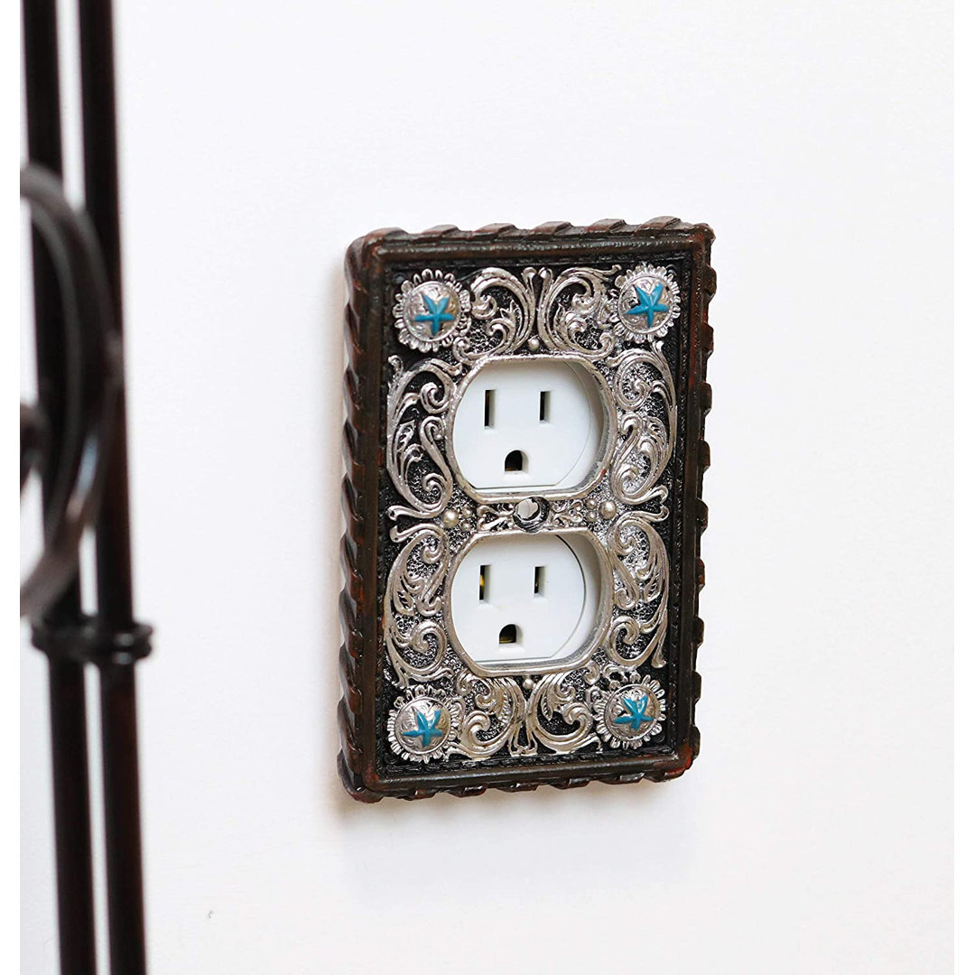 Eilerman 1 - Gang Duplex Outlet Jumbo Combination Wall Plate World Menagerie