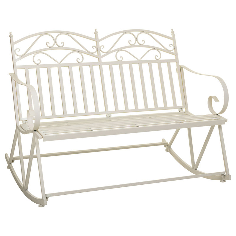 ARIAUNA IRON GARDEN BENCH, White