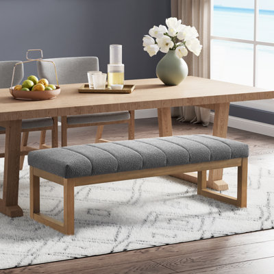 Audeliz 53" W Boucle Bench