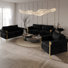 Ensemble de salon en velours 3 pièces Snaresbrook