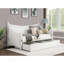 Lit de jour simple de style transitionnel avec moulures et finition blanche-346240744