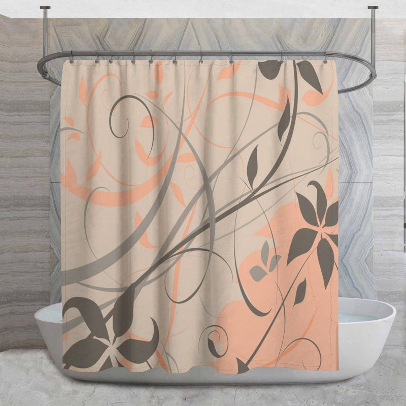 Rideau de douche Floral, H 93 po x l 70 po