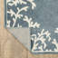 Tapis bleu / ivoire à bordure botanique Hennings-903004714